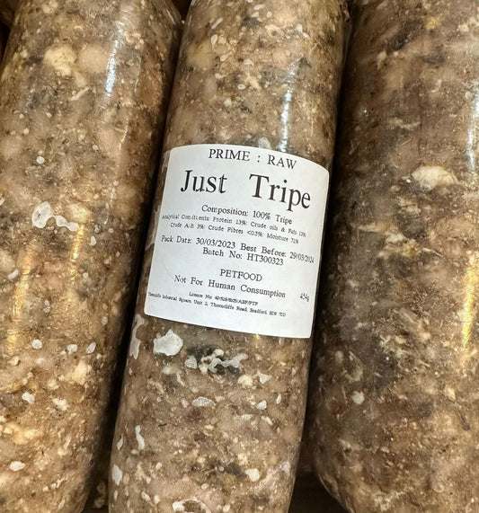 Prime raw just tripe